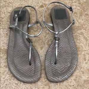 Tory Burch Silver Thong Sandal